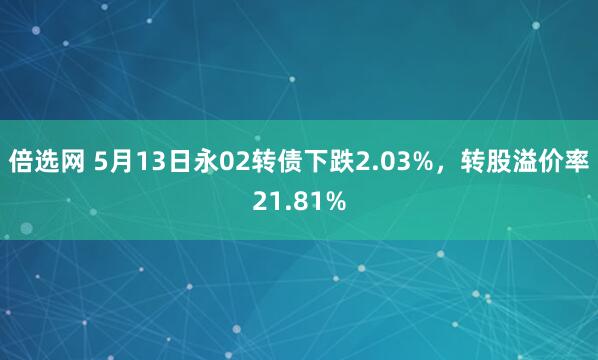 倍选网 5月13日永02转债下跌2.03%，转股溢价率21.81%